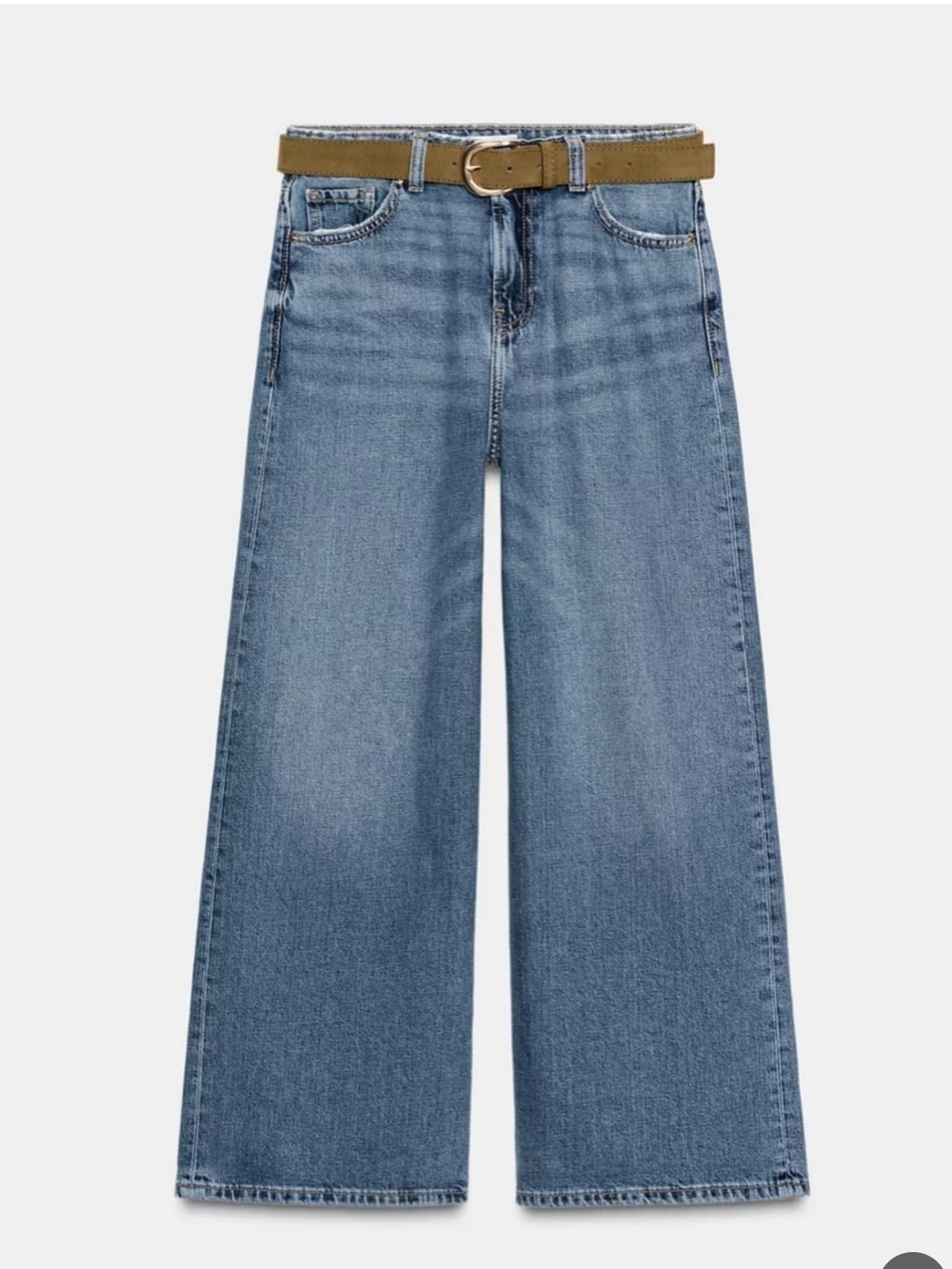 Zara Wide Leg Jeans Blue Waist Size 0 NWT Ref 1934/225